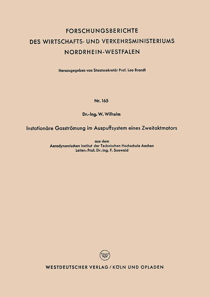 Instationäre Gasströmung im Auspuffsystem eines Zweitaktmotors