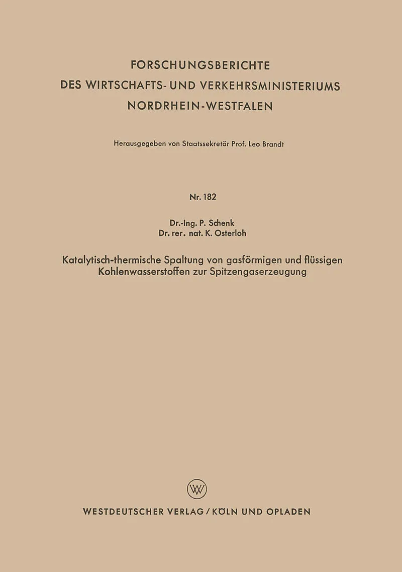 Katalytisch-thermische Spaltung von gasförmigen und flüssigen Kohlenwasserstoffen zur Spitzengaserzeugung