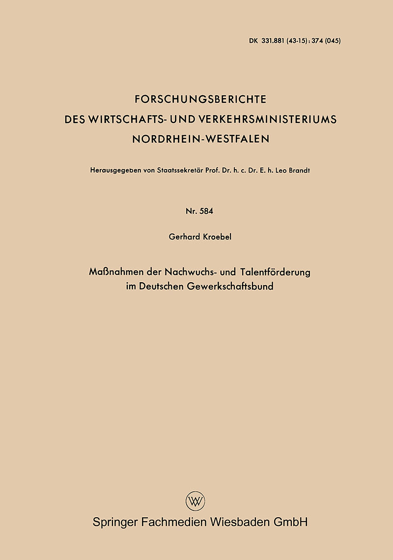 Maßnahmen der Nachwuchs- und Talentförderung im Deutschen Gewerkschaftsbund