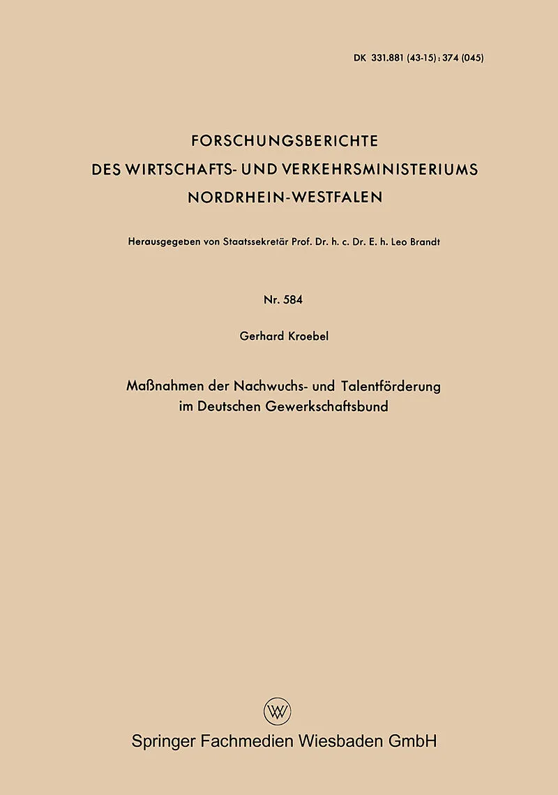 Maßnahmen der Nachwuchs- und Talentförderung im Deutschen Gewerkschaftsbund
