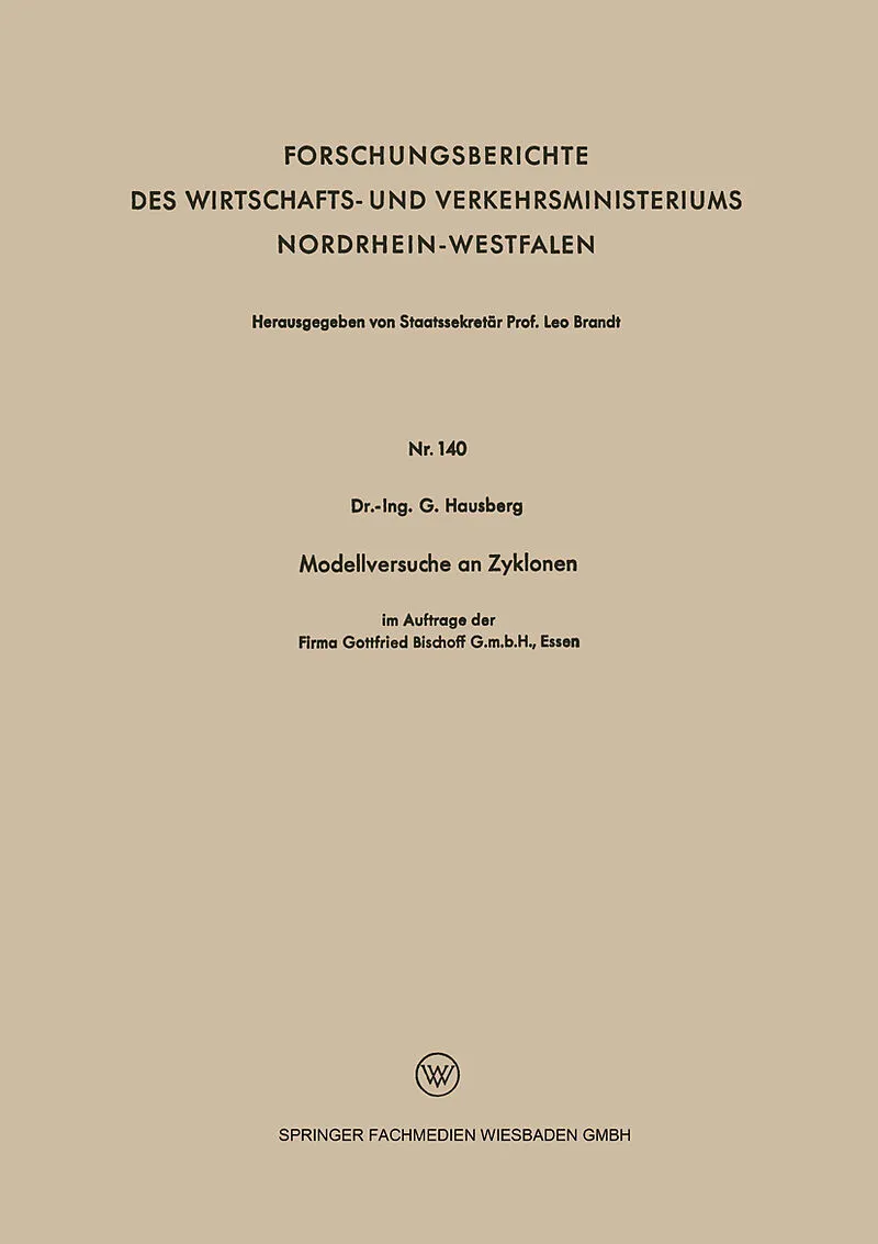 Modellversuche an Zyklonen