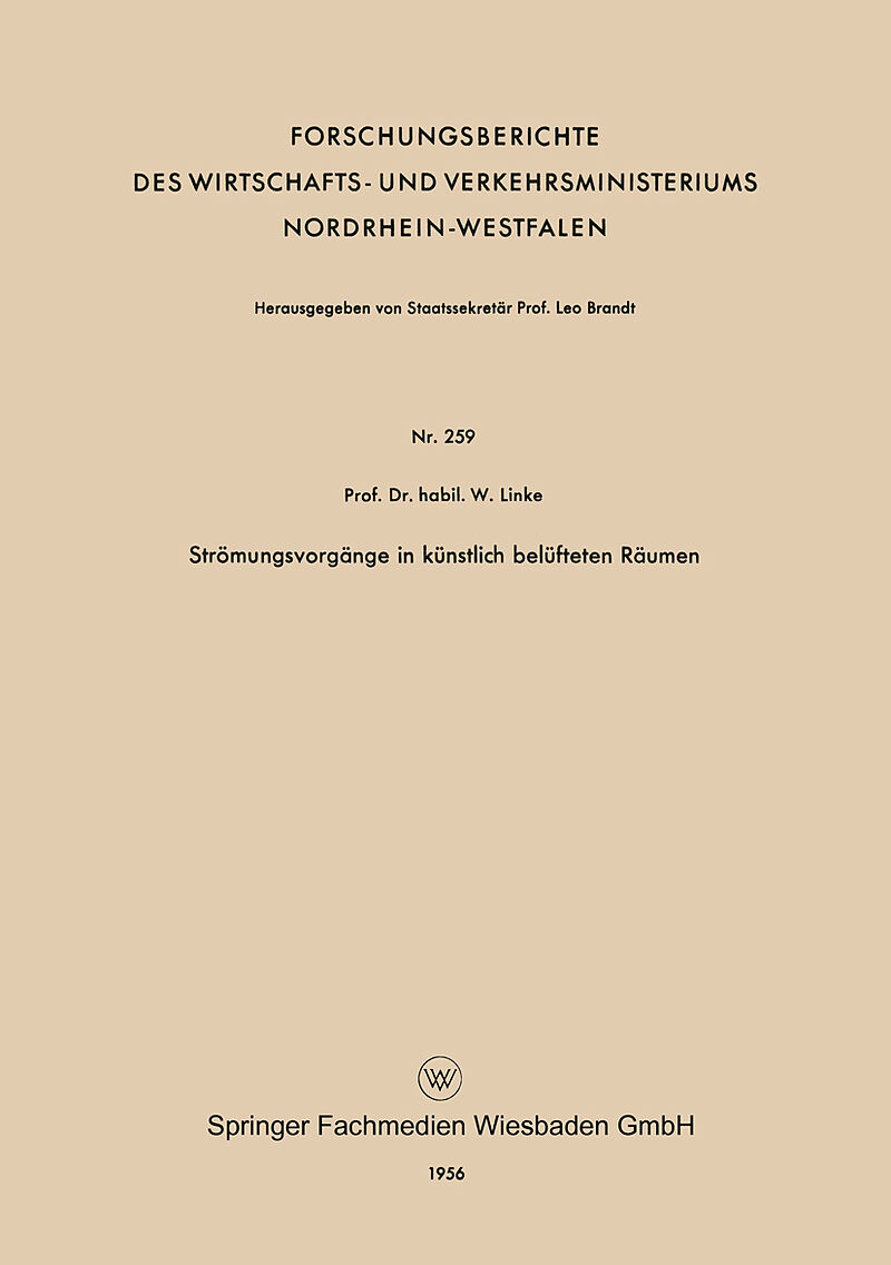 Strömungsvorgänge in künstlich belüfteten Räumen