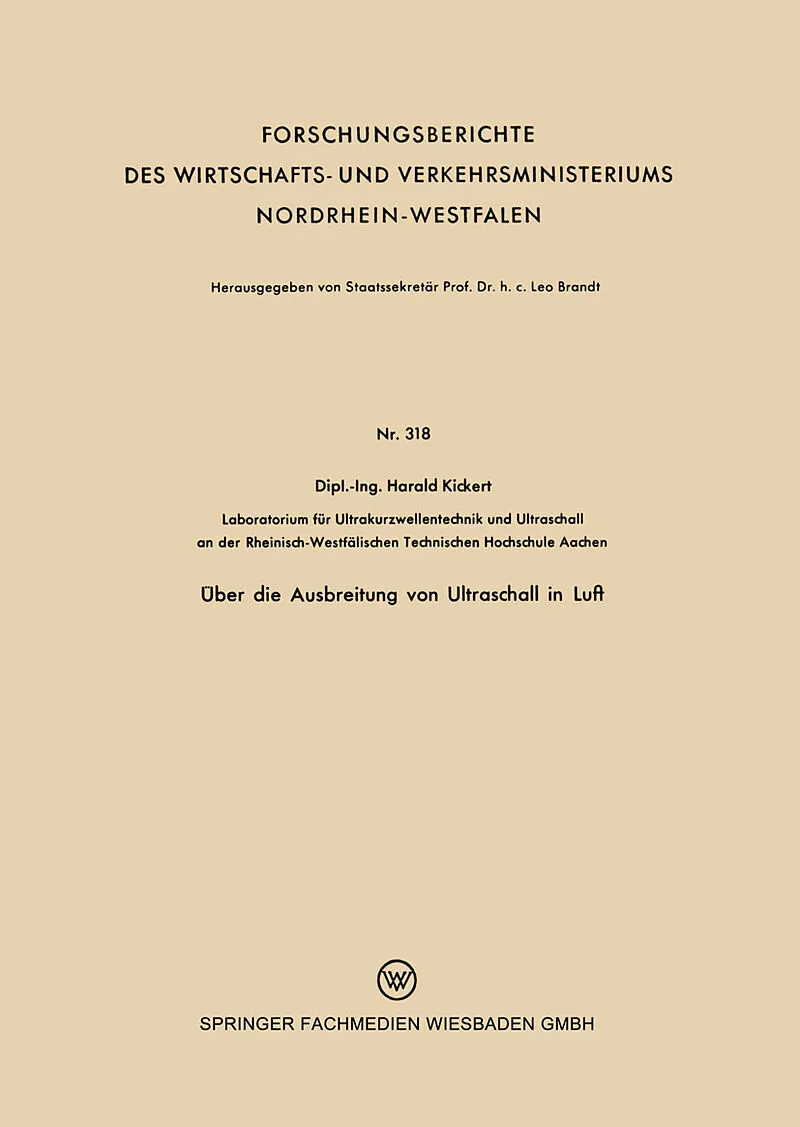 Über die Ausbreitung von Ultraschall in Luft