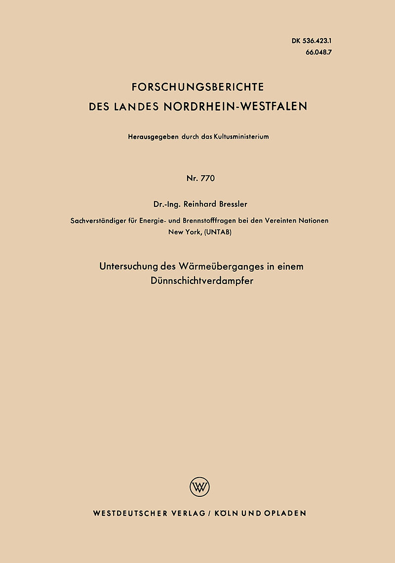 Untersuchung des Wärmeüberganges in einem Dünnschichtverdampfer