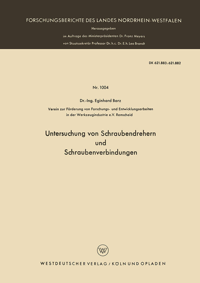 Untersuchung von Schraubendrehern und Schraubenverbindungen