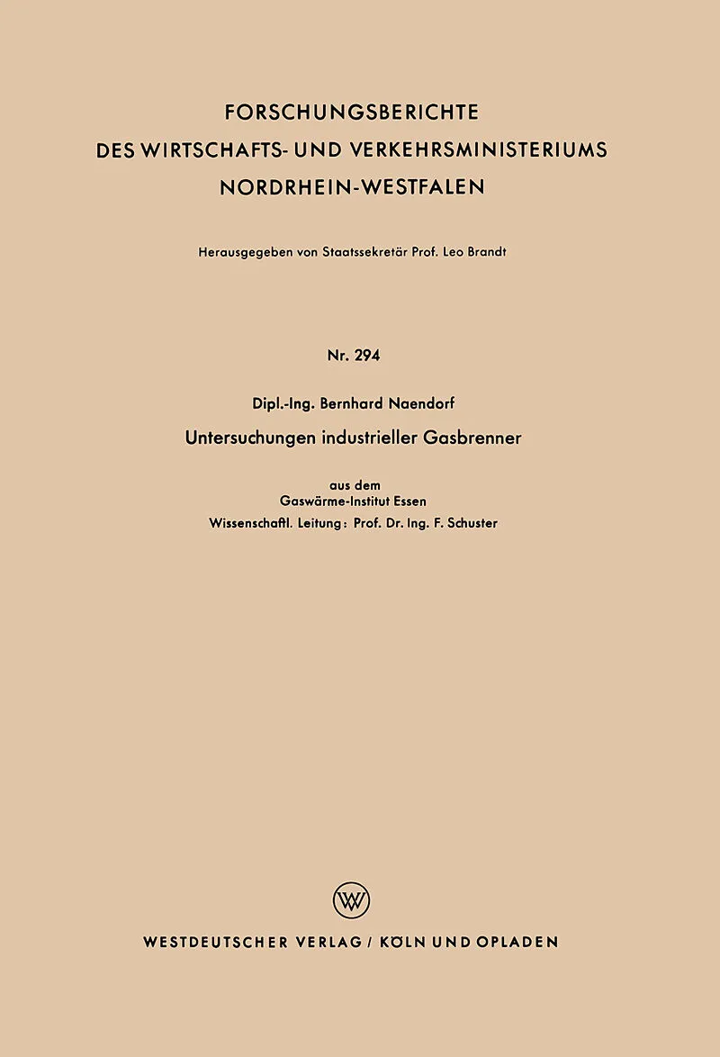 Untersuchungen industrieller Gasbrenner