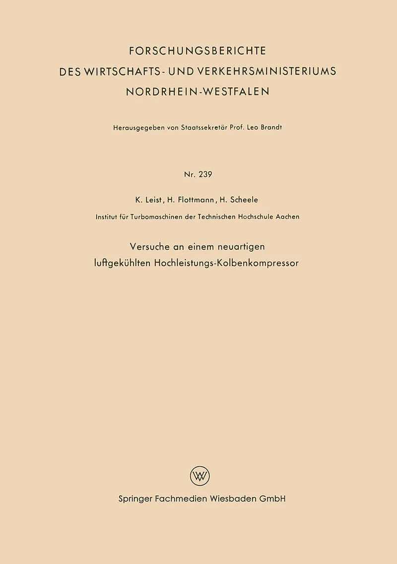 Versuche an einem neuartigen luftgekühlten Hochleistungs-Kolbenkompressor