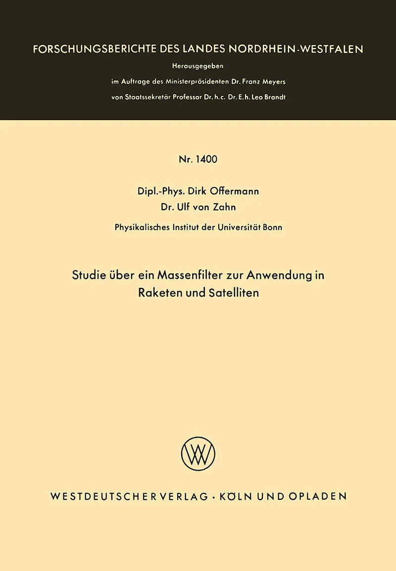 Studie über ein Massenfilter zur Anwendung in Raketen und Satelliten