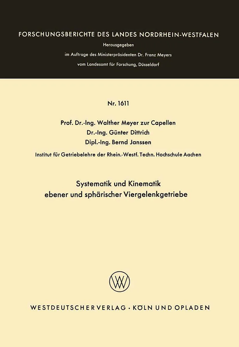 Systematik und Kinematik ebener und sphärischer Viergelenkgetriebe