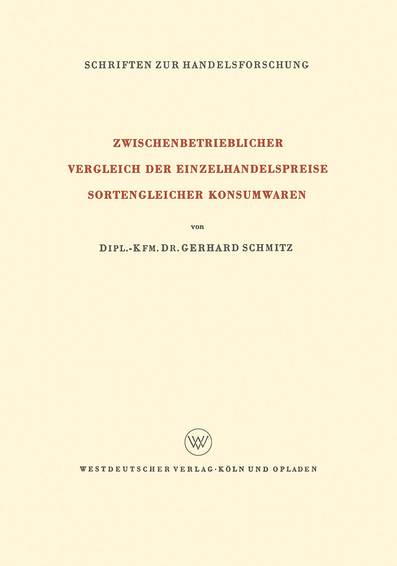 Zwischenbetrieblicher Vergleich der Einzelhandelspreise Sortengleicher Konsumwaren