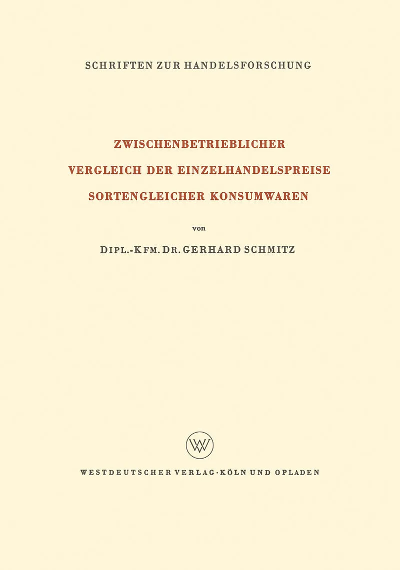 Zwischenbetrieblicher Vergleich der Einzelhandelspreise Sortengleicher Konsumwaren