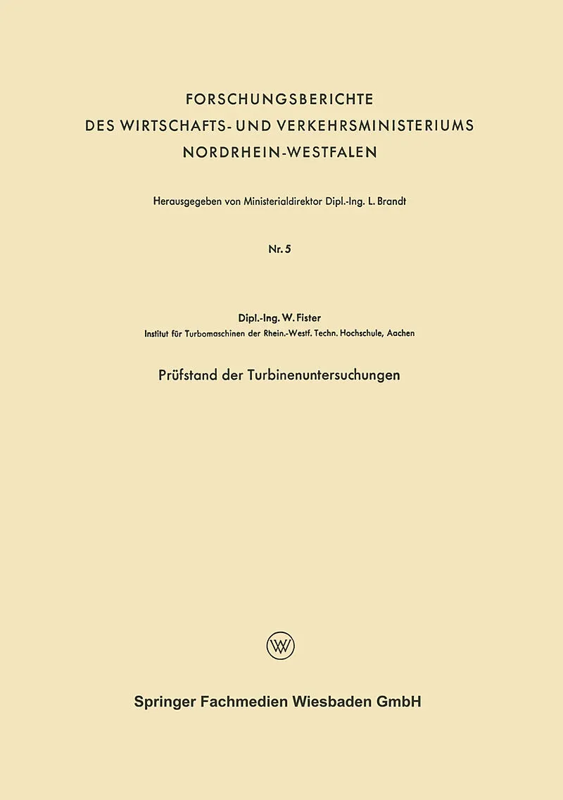 Prüfstand der Turbinenuntersuchungen