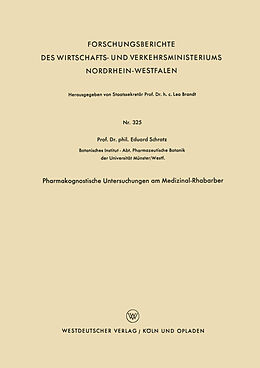 Kartonierter Einband Pharmakognostische Untersuchungen am Medizinal-Rhabarber von Eduard Schratz