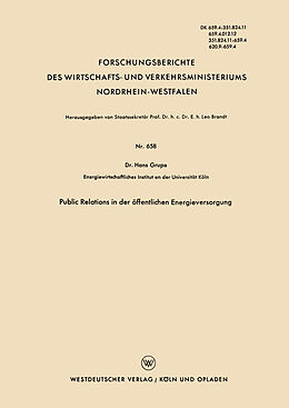 Kartonierter Einband Public Relations in der öffentlichen Energieversorgung von Hans Grupe