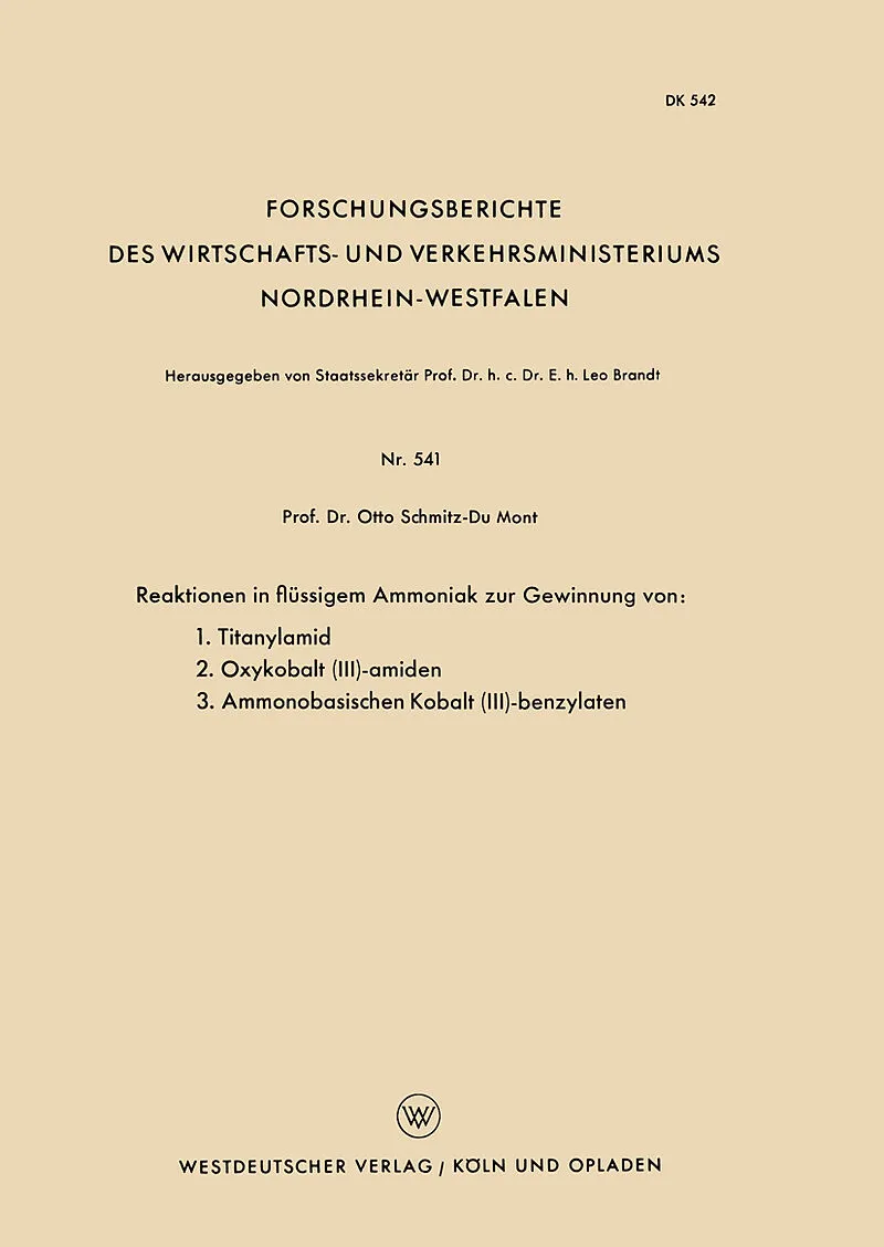 Reaktionen in flüssigem Ammoniak zur Gewinnung von: 1. Titanylamid. 2. Oxykobalt (III)-amiden. 3. Ammonobasischen Kobalt (III)-benzylaten