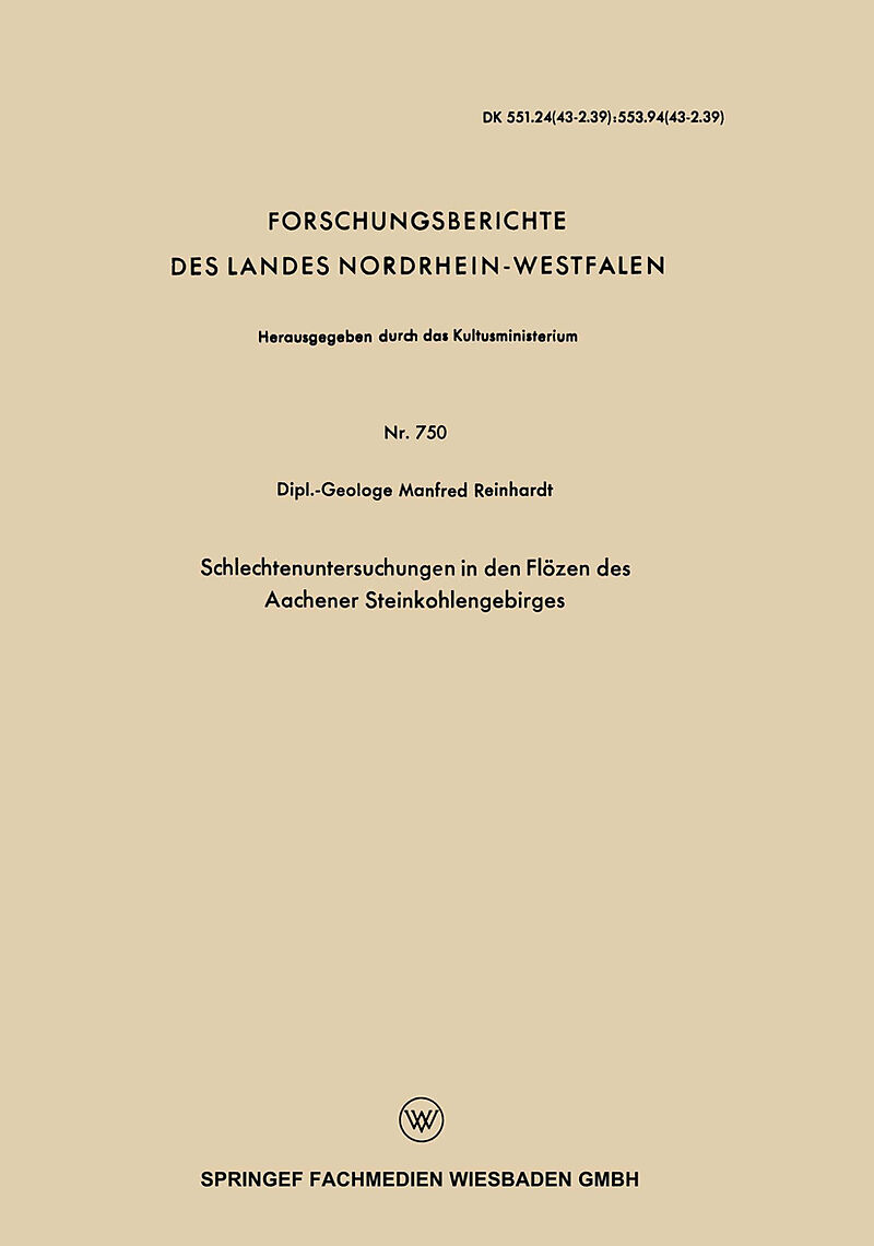 Schlechtenuntersuchungen in den Flözen des Aachener Steinkohlengebirges