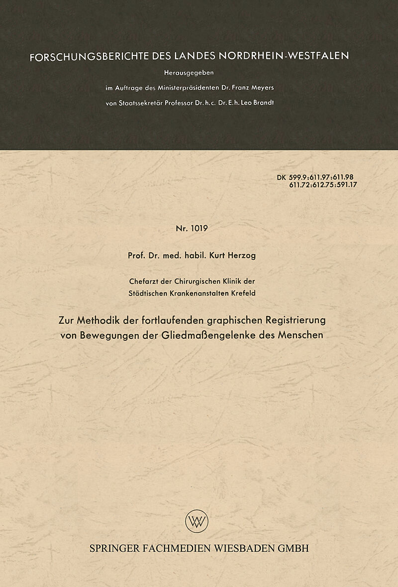 Zur Methodik der fortlaufenden graphischen Registrierung von Bewegungen der Gliedmaßengelenke des Menschen