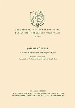 E-Book (pdf) Industrielle Revolution und religiöse Krise von Joseph Höffner