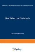 E-Book (pdf) Max Weber zum Gedächtnis von NA König, NA Winkelmann