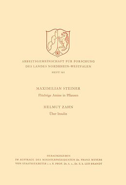 E-Book (pdf) Flüchtige Amine in Pflanzen. Über Insulin von Helmut Steiner