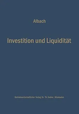 E-Book (pdf) Investition und Liquidität von Horst Albach