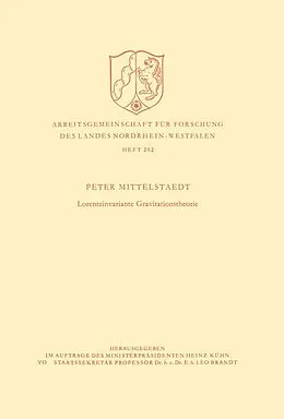 E-Book (pdf) Lorentzinvariante Gravitationstheorie von Peter Mittelstaedt