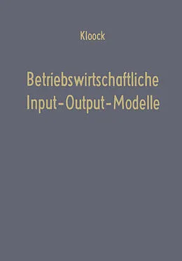 E-Book (pdf) Betriebswirtschaftliche Input-Output-Modelle von Josef Kloock
