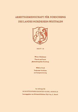 E-Book (pdf) Theorie und Praxis pharmakologischer Forschung. Technische Verfahren zur Isotopentrennung von Werner Schulemann