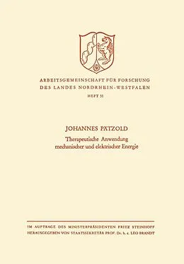 E-Book (pdf) Therapeutische Anwendung mechanischer und elektrischer Energie von Johannes Pätzold