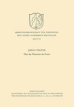 E-Book (pdf) Über das Phänomen des Festes von Josef Pieper