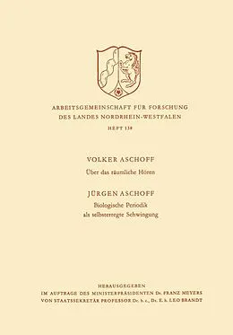 E-Book (pdf) Über das räumliche Hören / Biologische Periodik als selbsterregte Schwingung von Volker Aschoff