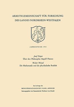 E-Book (pdf) Über den Philosophie-Begriff Platons. Die Mathematik und die physikalische Realität von Josef Pieper