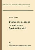 E-Book (pdf) Strahlungsmessung im optischen Spektralbereich von Georg Bauer