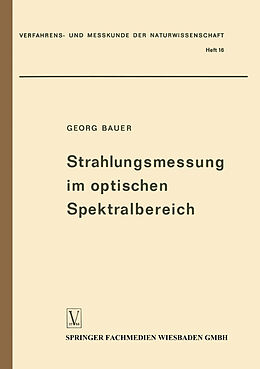 E-Book (pdf) Strahlungsmessung im optischen Spektralbereich von Georg Bauer