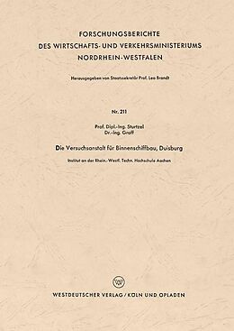E-Book (pdf) Die Versuchsanstalt für Binnenschiffbau, Duisburg von Wilhelm Sturtzel