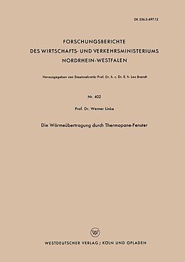 E-Book (pdf) Die Wärmeübertragung durch Thermopane-Fenster von Werner Linke