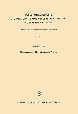 E-Book (pdf) Untersuchungen über absatzfreie Teeröle von Walter Maximilian Fuchs