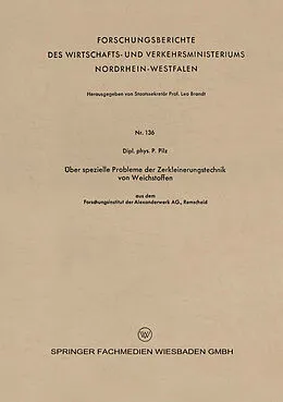 E-Book (pdf) Über spezielle Probleme der Zerkleinerungstechnik von Weichstoffen von Peter Pilz