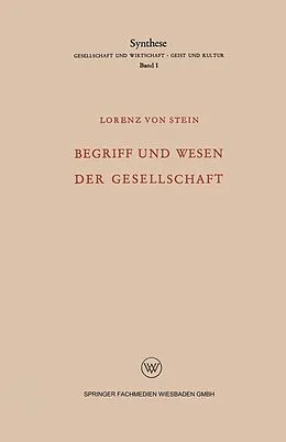 E-Book (pdf) Begriff und Wesen der Gesellschaft von Lorenz von Stein