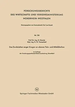 E-Book (pdf) Das Durchziehen enger Kragen an ebenen Fein- und Mittelblechen von Otto Kienzle
