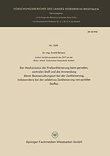 E-Book (pdf) Der Mechanismus der Prallzerkleinerung beim geraden, zentralen Stoß und die Anwendung dieser Beanspruchungsart bei der Zerkleinerung, insbesondere bei der selektiven Zerkleinerung von spröden Stoffen von Ewald Reiners