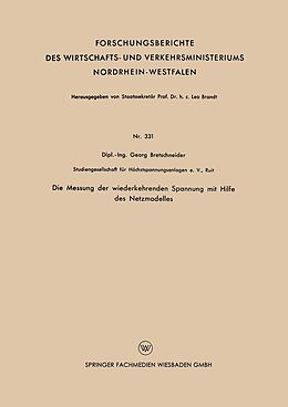 E-Book (pdf) Die Messung der wiederkehrenden Spannung mit Hilfe des Netzmodelles von Georg Bretschneider