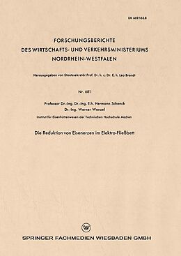 E-Book (pdf) Die Reduktion von Eisenerzen im Elektro-Fließbett von Hermann Schenck