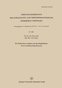 E-Book (pdf) Die Sichtweite im Nebel und die Möglichkeiten ihrer künstlichen Beeinflussung von Hans Israël