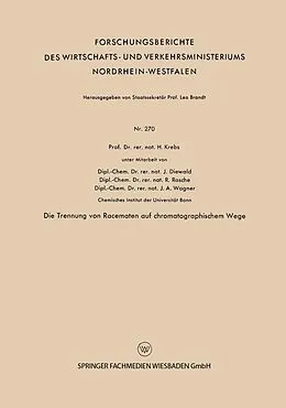 E-Book (pdf) Die Trennung von Racematen auf chromatographischem Wege von Heinz Krebs
