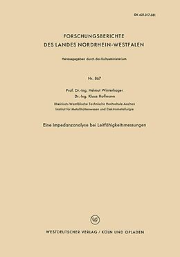 E-Book (pdf) Eine Impedanzanalyse bei Leitfähigkeitsmessungen von Helmut Winterhager