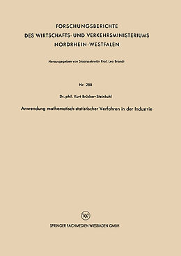 E-Book (pdf) Anwendung mathematisch-statistischer Verfahren in der Industrie von Kurt Brücker-Steinkuhl