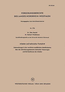 E-Book (pdf) Arbeiter und technischer Fortschritt von Otto Neuloh