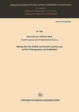 E-Book (pdf) Beitrag über den Einfluß von Kornform und Körnung auf die Wirkungsweise von Strahlmitteln von Waldemar Gesell