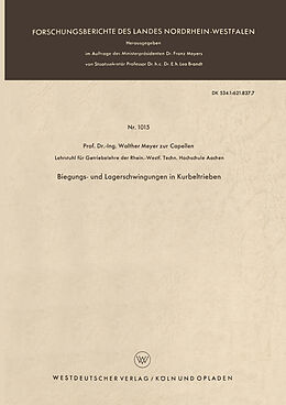 E-Book (pdf) Biegungs- und Lagerschwingungen in Kurbeltrieben von Walther Meyer zur Capellen